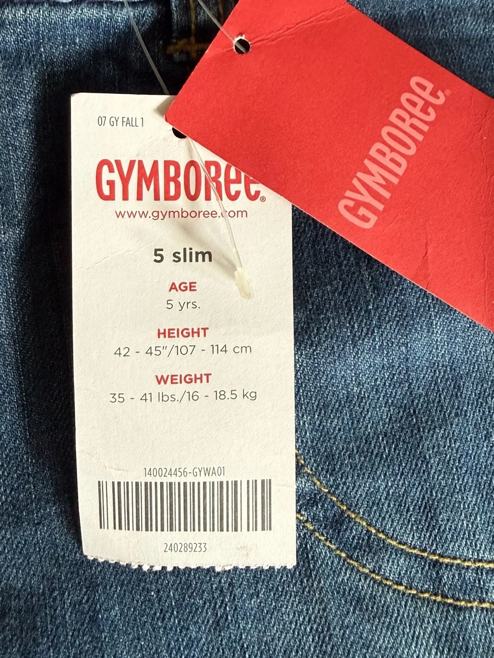 Gymboree Girls' Dark Blue Embroidered Flared Jeans Size 5 Slim